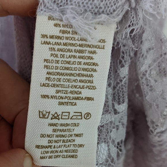 FREE people lavender lilac knit tunic top mini sweater Small @A8 - Picture 5 of 8